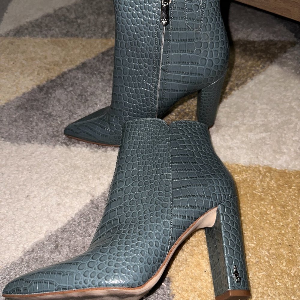 Sam Edelman Croc embossed ankle boot